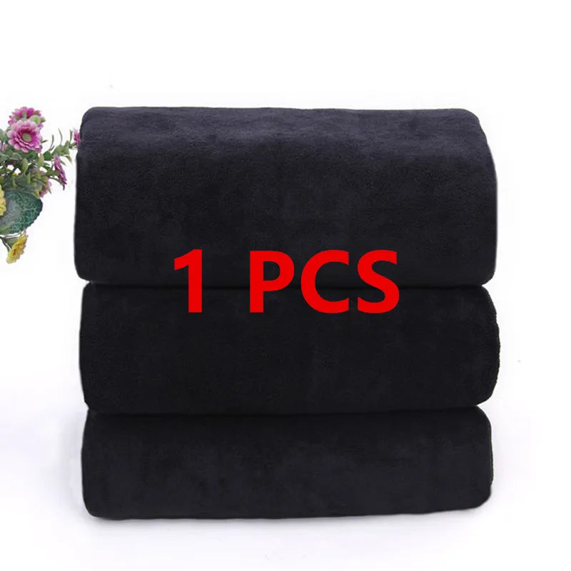 Thicken Increased Superfine Fiber Fitness Quick-drying Sports Towel Fitness Sports Bath Towel (Black) - Sun Studio