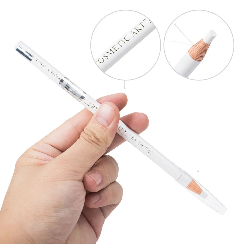 Microblading 1pc Eyebrow Pencil Natural Long Lasting 1818 White Waterproof Soft Coloured Accessory - Sun Studio
