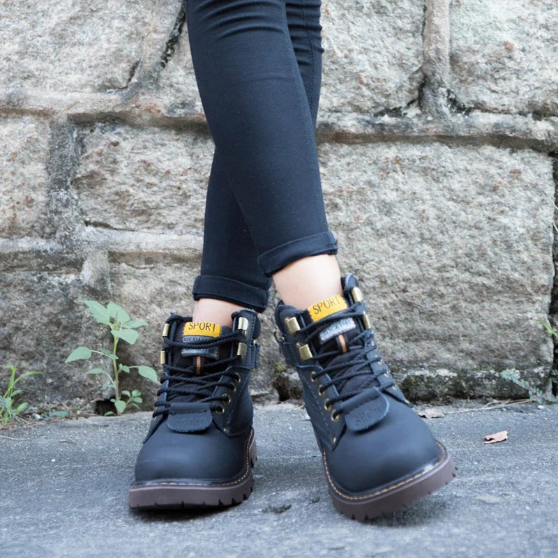 Echtes Leder Herren Winter Frühling Knöchel Trekking Militär Schnee Gelbe Taktische Stiefel Outdoor Schuhe für Frauen Männer Arbeitsschuhe