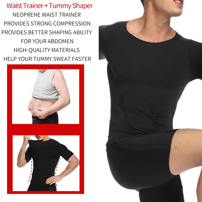 Men Slimming Body Shaper Belly Control Shapewear Man Shapers Modeling Underwear Waist Trainer Corrective Posture Vest Corset - Sun Studio