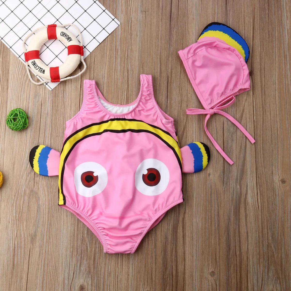 Citgeett Summer Kids Baby Girl Swimwear Cartoon Goldfish Swimsuit Beachwear Bathing Costume - Sun Studio