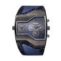 Oulm Top Luxury Brand Men Quartz Watches Double Time Show Snake Band Casual Male Sports Watches Clock Hours relogio masculino - Sun Studio