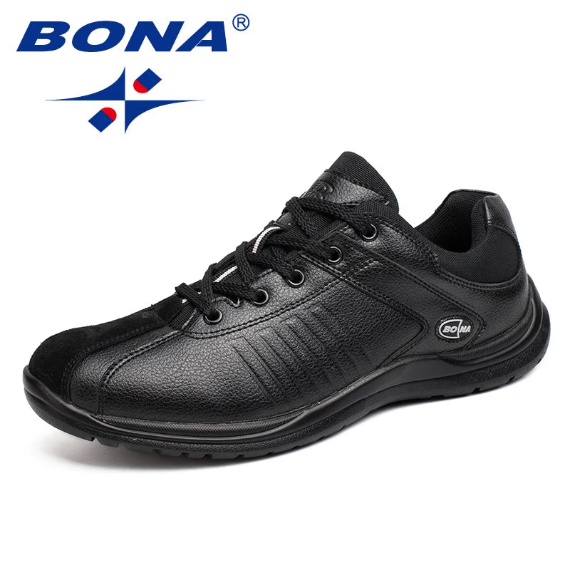 BONA New Style Men Casual Shoes Lace Up Hand Made Microfiber Men Shoes Comfortable Flat Shoes Men Soft Light Fast Free Shipping - Sun Studio