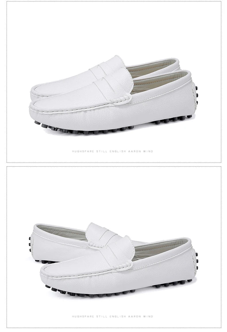 DEKABR Size 49 Men Casual Shoes Fashion Men Shoes Genuine Leather Men Loafers Moccasins Slip On Men's Flats Male Driving Shoes - Sun Studio