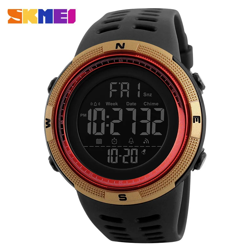 SKMEI Fashion Outdoor Sport Watch Men Multifunction Watches Alarm Clock Chrono 5Bar Waterproof Digital Watch reloj hombre 1251 - Sun Studio