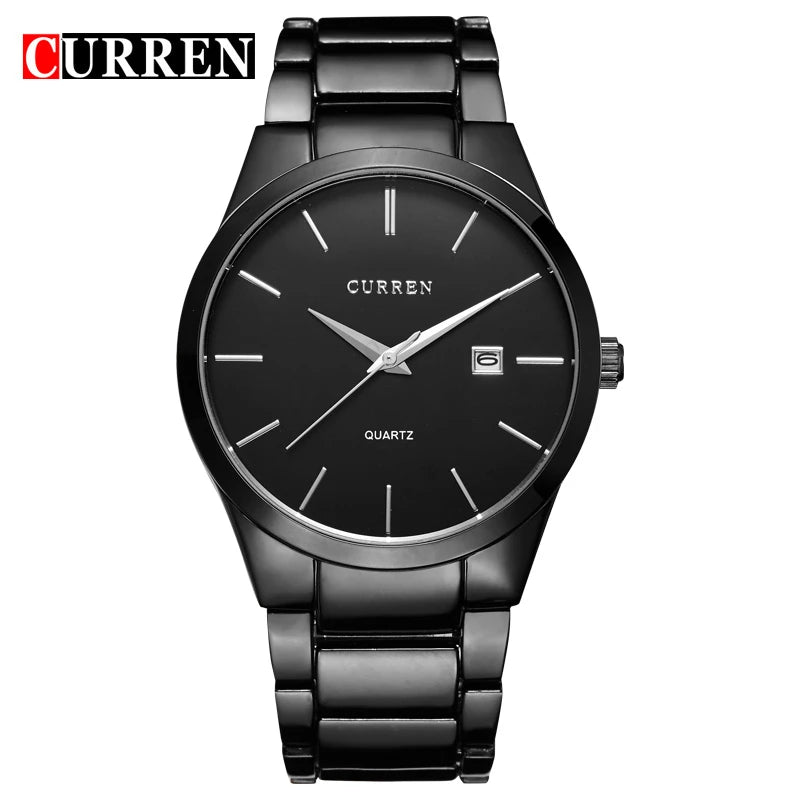 Curren Men Watches Top Brand Luxury Male Watch Full Steel Display Date Fashion Quartz-Watch Business Men's Watch Reloj Hombre - Sun Studio