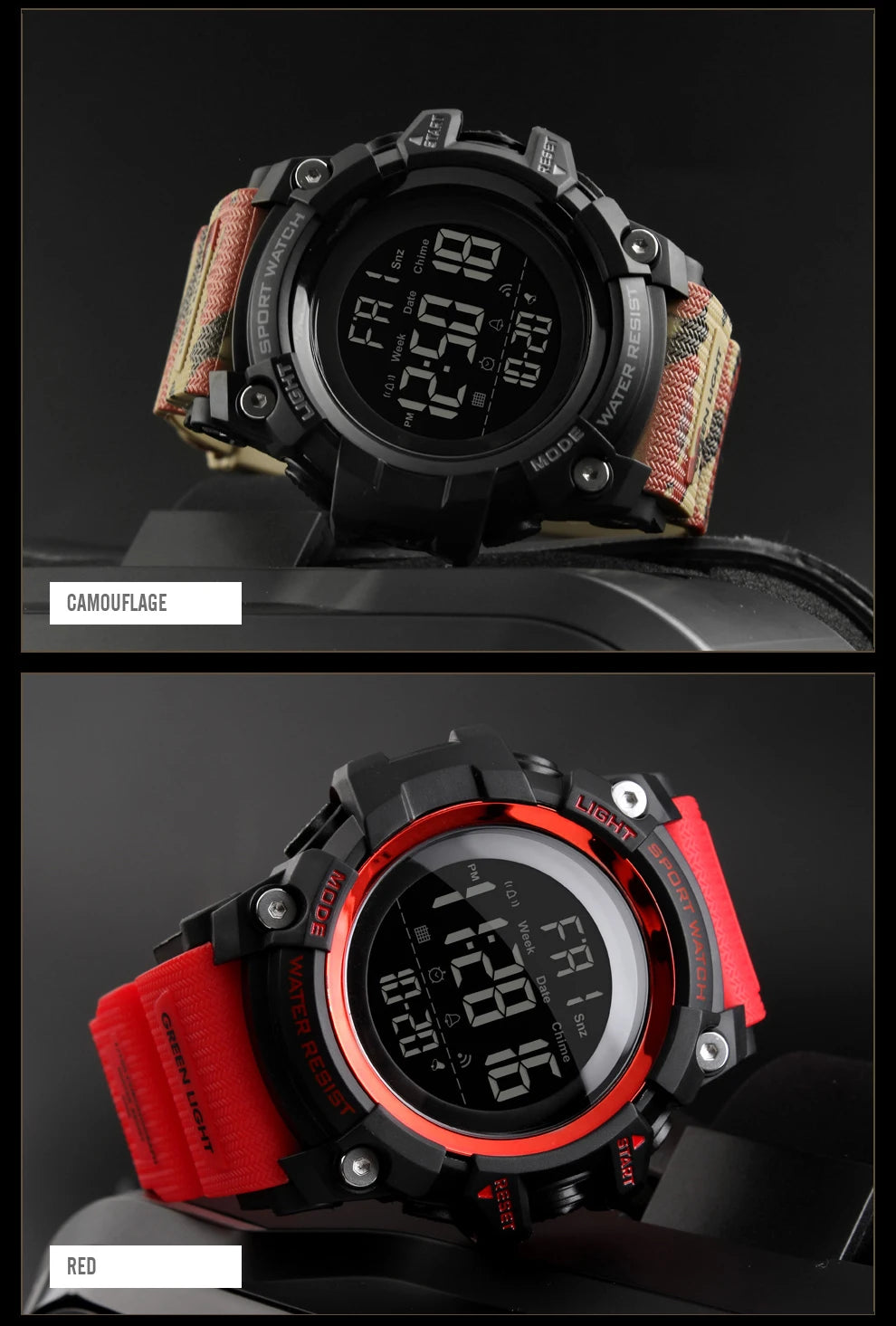 SKMEI Shockproof 2 Time Sport Watch Stopwatch Count Down Mens Digital Watches Waterproof Soft Clock For Male reloj hombre 1384 - Sun Studio