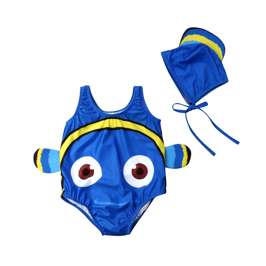 Citgeett Summer Kids Baby Girl Swimwear Cartoon Goldfish Swimsuit Beachwear Bathing Costume - Sun Studio