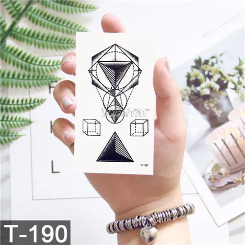 3D Temporary Tattoo Animal Blue Tiger Snake Moth For Boy Girl Children Tattoo Sticker Kids Watercolor Tatto Arm Art - Sun Studio