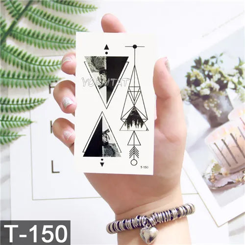 3D Temporary Tattoo Animal Blue Tiger Snake Moth For Boy Girl Children Tattoo Sticker Kids Watercolor Tatto Arm Art - Sun Studio