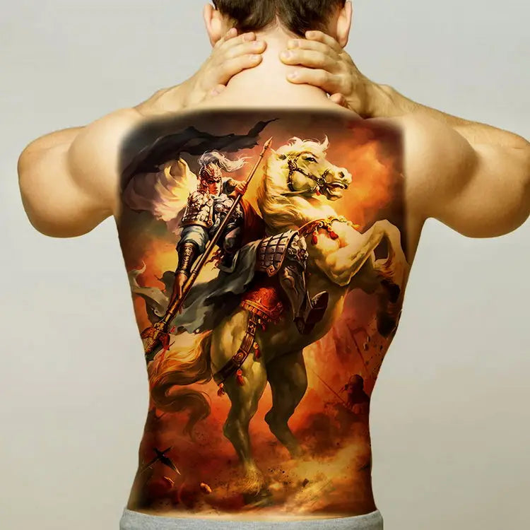 temporary tattoo stickers new designs skull Witch evil black waterproof temporary flash tattoos full back chest for men women - Sun Studio
