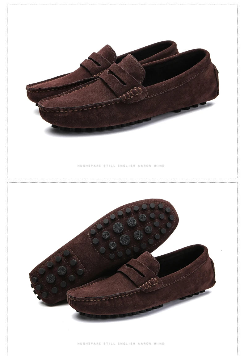 DEKABR Size 49 Men Casual Shoes Fashion Men Shoes Genuine Leather Men Loafers Moccasins Slip On Men's Flats Male Driving Shoes - Sun Studio