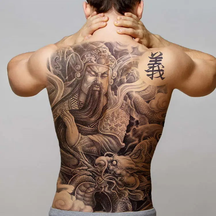 temporary tattoo stickers new designs skull Witch evil black waterproof temporary flash tattoos full back chest for men women - Sun Studio