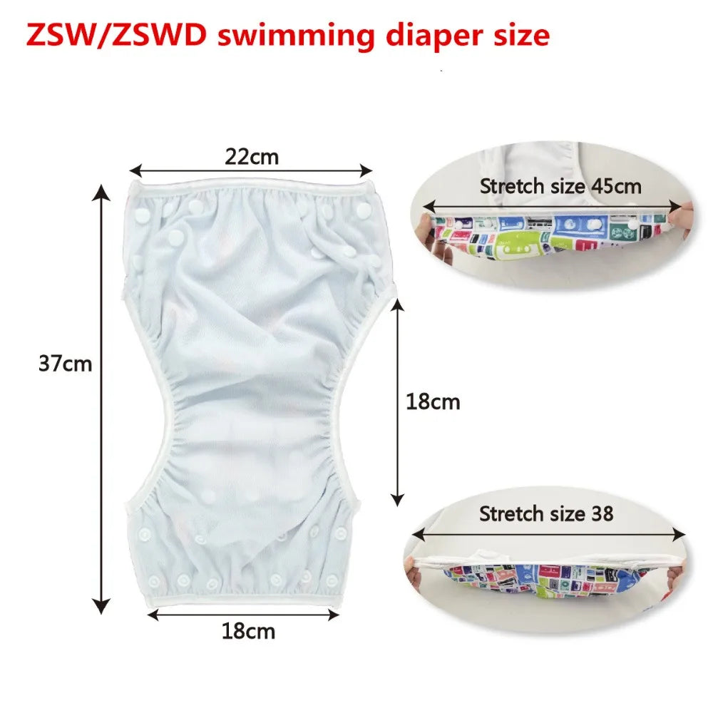 U Pick Alvababy Swimsuit Cool Big Size Swim Diaper Reusable Swim Nappy for Babies 0-3 years Old - Sun Studio