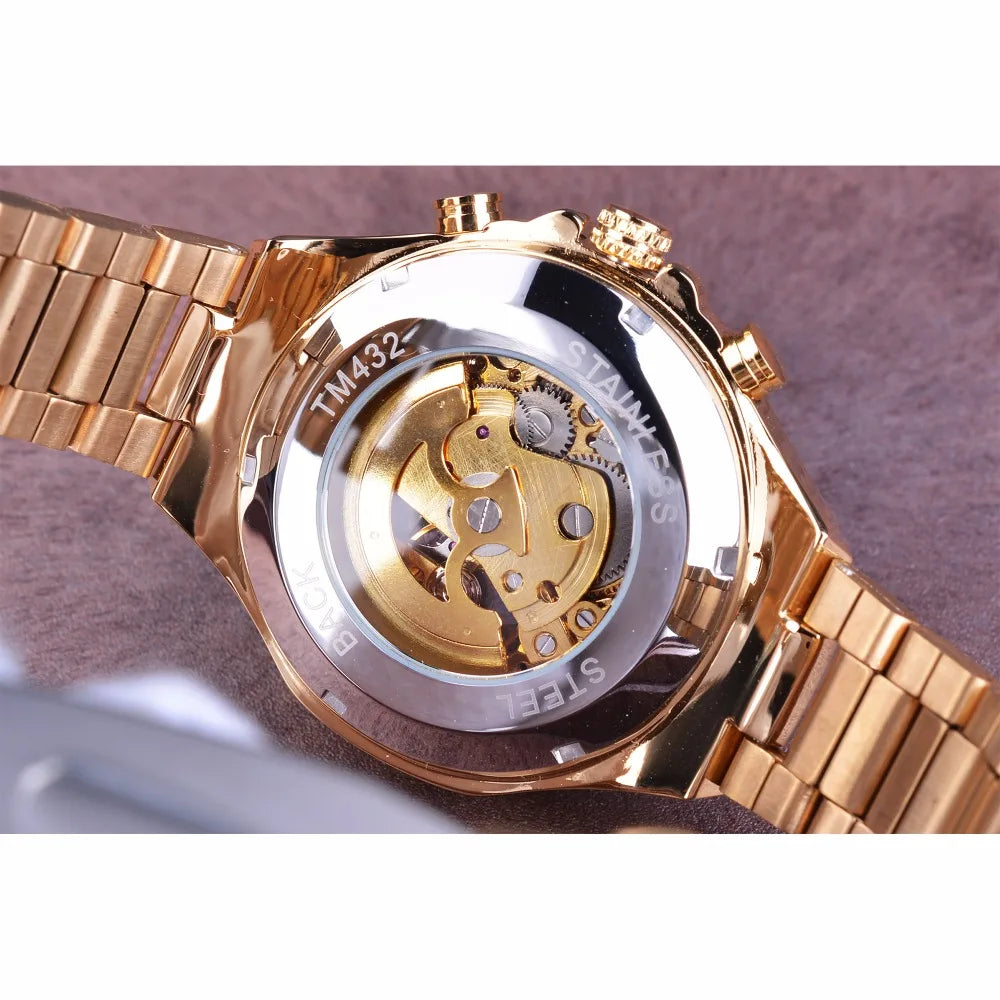 Winner Mechanical Sport Design Bezel Fashion Watch Mens Watches Top Brand Luxury Montre Homme Clock Men Automatic Skeleton Watch - Sun Studio