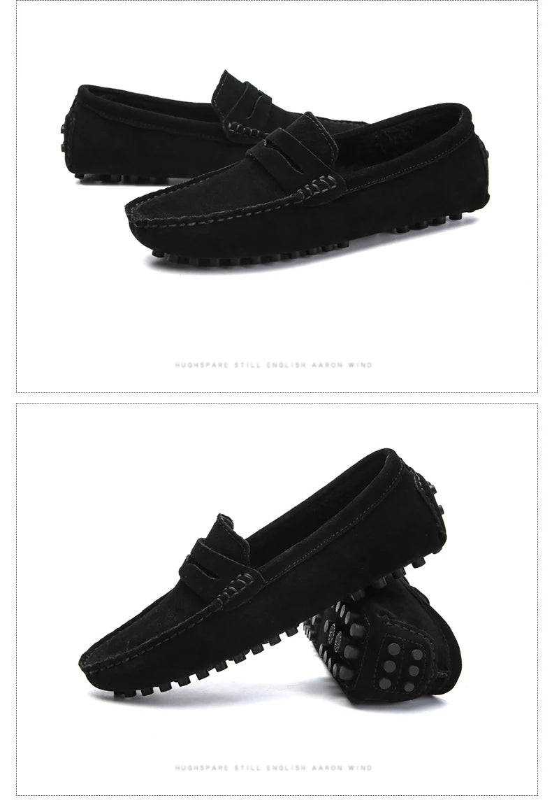 DEKABR Size 49 Men Casual Shoes Fashion Men Shoes Genuine Leather Men Loafers Moccasins Slip On Men's Flats Male Driving Shoes - Sun Studio