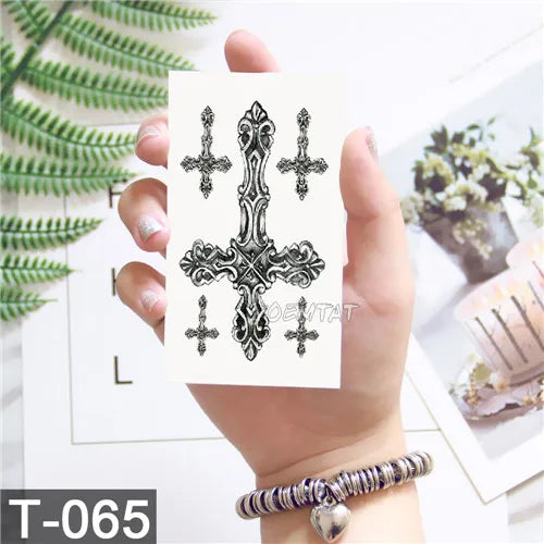 3D Temporärer Tattoo Tier Blauer Tiger Schlange Motte Für Junge Mädchen Kinder Tattoo Aufkleber Kids Aquarell Tattoo Arm Kunst