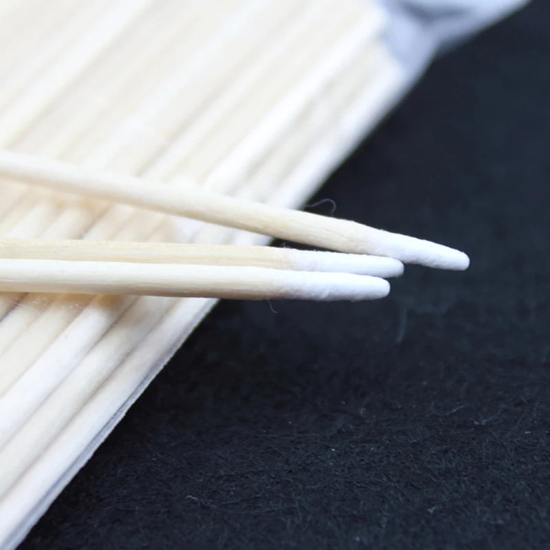 Microblading 100pcs Wooden Cotton Swab Cosmetics Permanent Makeup Health Ear Jewelry 7 CM Clean Sticks Buds Tip - Sun Studio