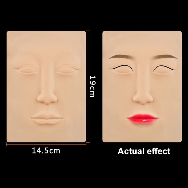 Doppelseitige Augenbrauen-Tattoo-Übungshaut Silikonhaut-Kits Tattoo-Zubehör für Microblading Permanent Make-up Anfänger PMU Set