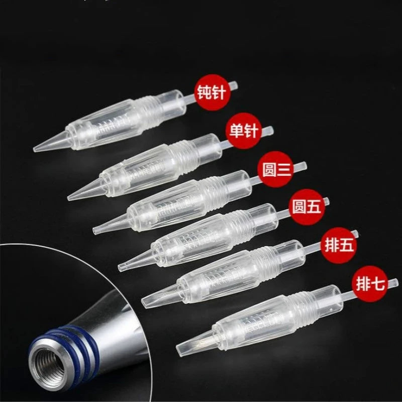 10pcs (Screw) Disposable Cartridge Needles Permanent Tattoo Makeup Eyebrow Lips Needles Embroidery Fog Needles Supplies - Sun Studio