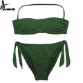EONAR Bikini 2025 Solid Women Swimsuit  Brazilian Cut Bottom Bikini Set Push Up Swimwear Femme Bathing Suits Sport Beach Wear - Sun Studio