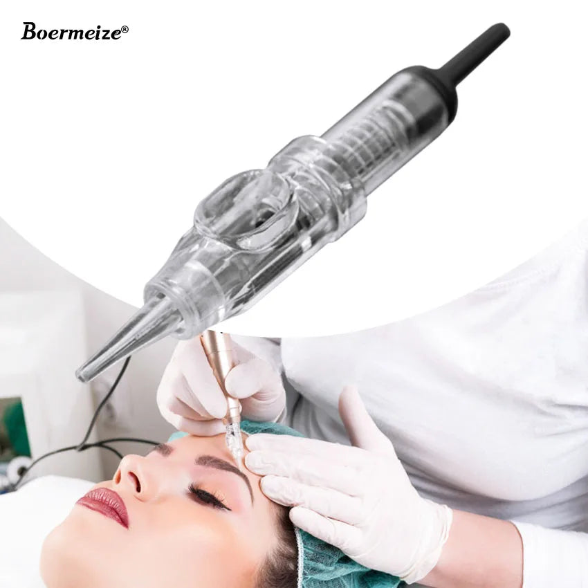 Tattoo Needles 1RL 100piece  Cartridge Needles  Disposable Sterilized Tattoo Permanent Makeup Needles Tips for Eyebrow lip 0.3mm - Sun Studio