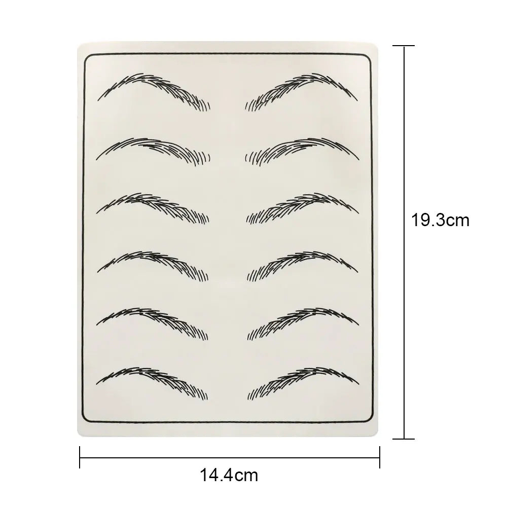Doppelseitige Augenbrauen-Tattoo-Übungshaut Silikonhaut-Kits Tattoo-Zubehör für Microblading Permanent Make-up Anfänger PMU Set