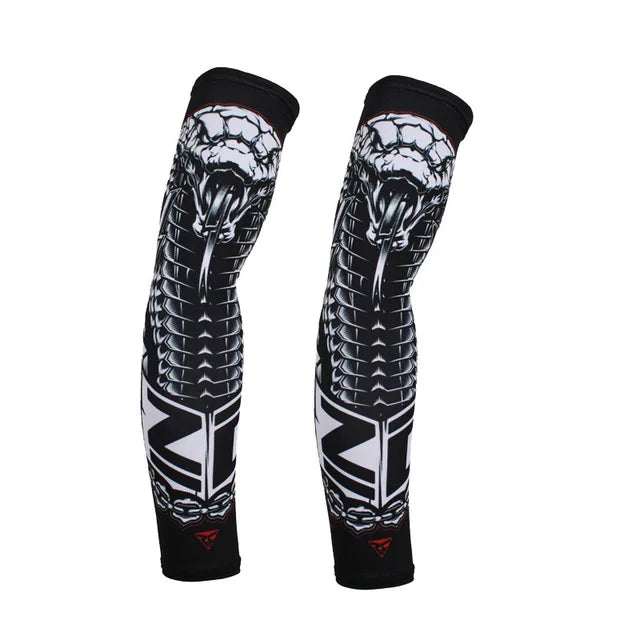2PCS Cool Men Women Cycling Running Arm Warmer Sleeves UV Sun Protection Cuff Arm Cover Fishing Arm Sleeve Basketball Armguards - Sun Studio