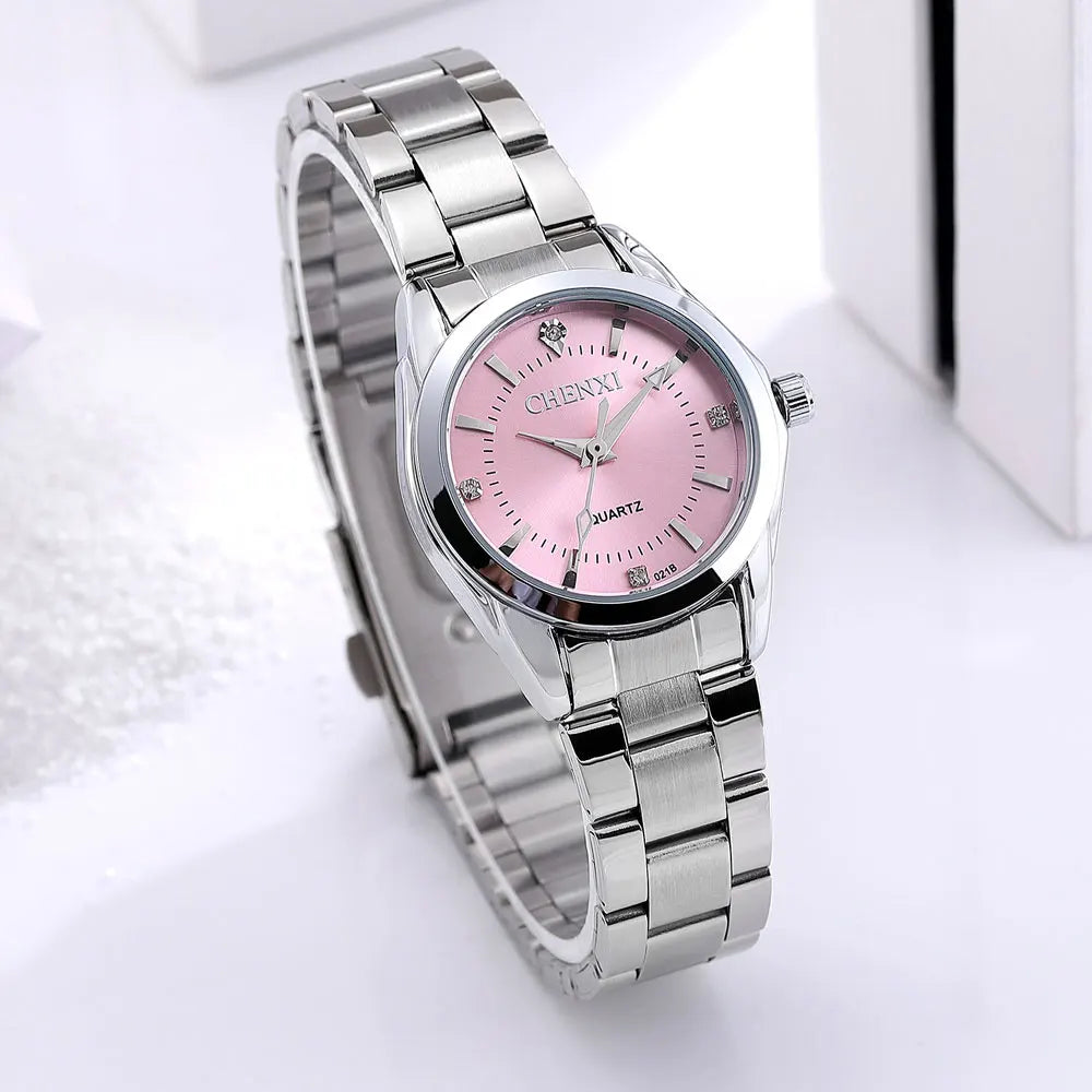 6 Colors CHENXI Brand Watch Luxury Women's Casual Watches Waterproof Watch Women Fashion Dress Rhinestone WristWatch CX021B - Sun Studio