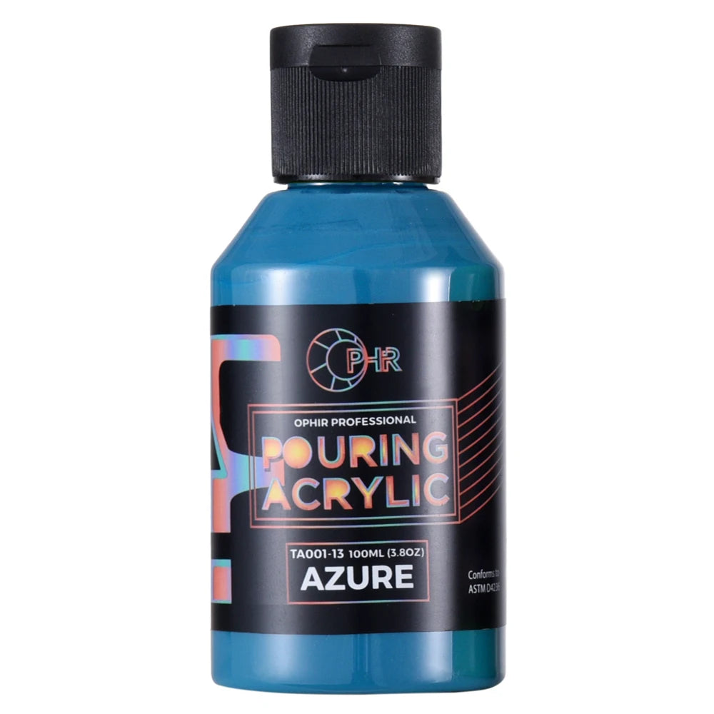 OPHIR Acryl Pouring Farbe Wasserbasiert Hochfluss Kunstbedarf 36 Farben zur Auswahl 100ML/Flasche TA001