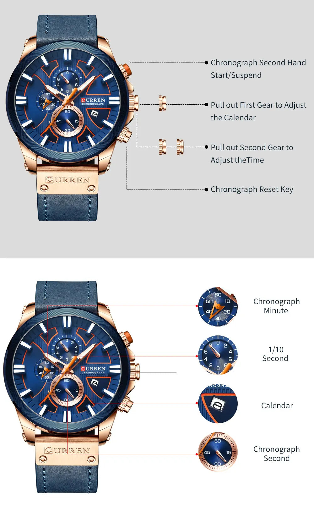 New CURREN Men Watches Fashion Quartz Wrist Watches Men's Military Waterproof Sports Watch Male Date Clock Relogio Masculino - Sun Studio