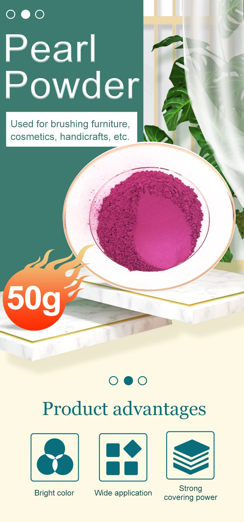 100 Grams Pearlescent Powder Resin Pigment Natural Mica Mineral Powder DIY Soap Epoxy Resin Dye Jewelry Making Makeup Supplies - Sun Studio