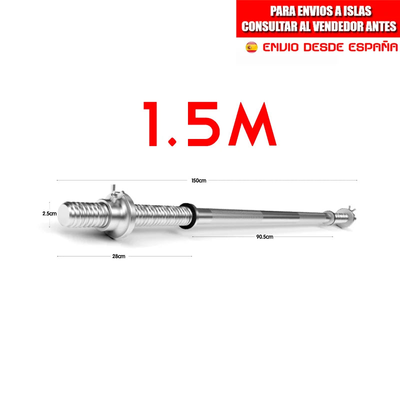Weight Bars for Bodybuilding Training, 2.5-15 Kg, 1.8 M, 1.5 M, 1.2 m - Sun Studio