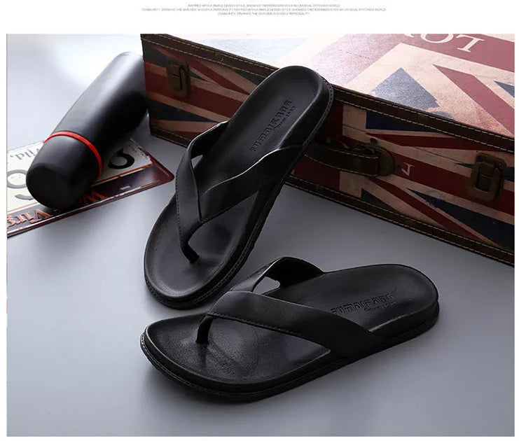 New Arrivals Summer Shoes Men Slippers Flip Flops Casual Beach Slides Home Outdoor Black Slippers chanclas hombre тапочки 36-44# - Sun Studio
