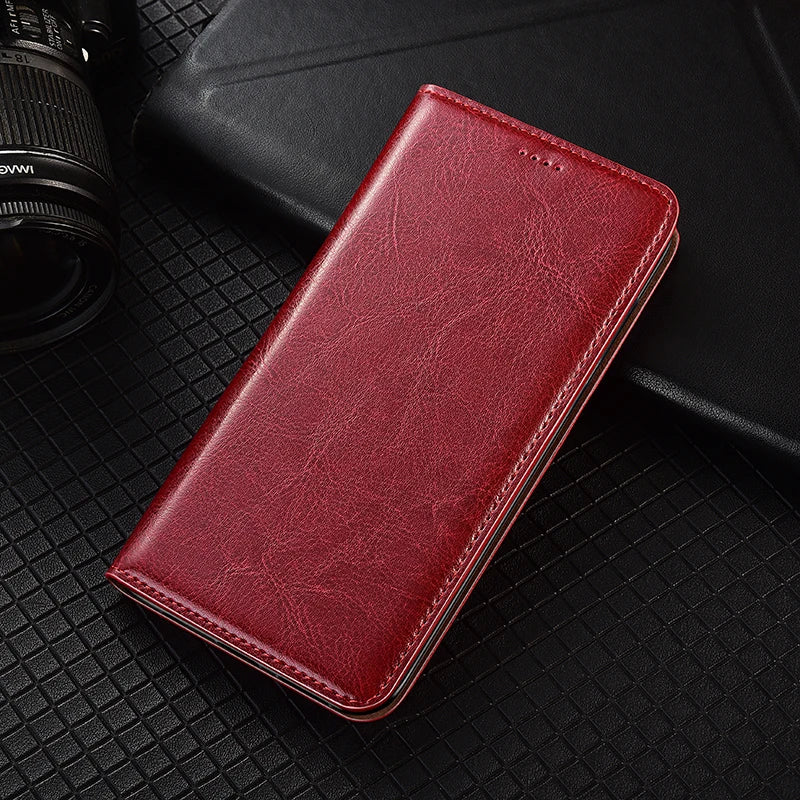 Magnetic Genuine Leather Skin Flip Wallet Book Phone Case Cover On For Infinix Hot Note 30 40 50 50i 60 Pro Plus 4G 5G Note60