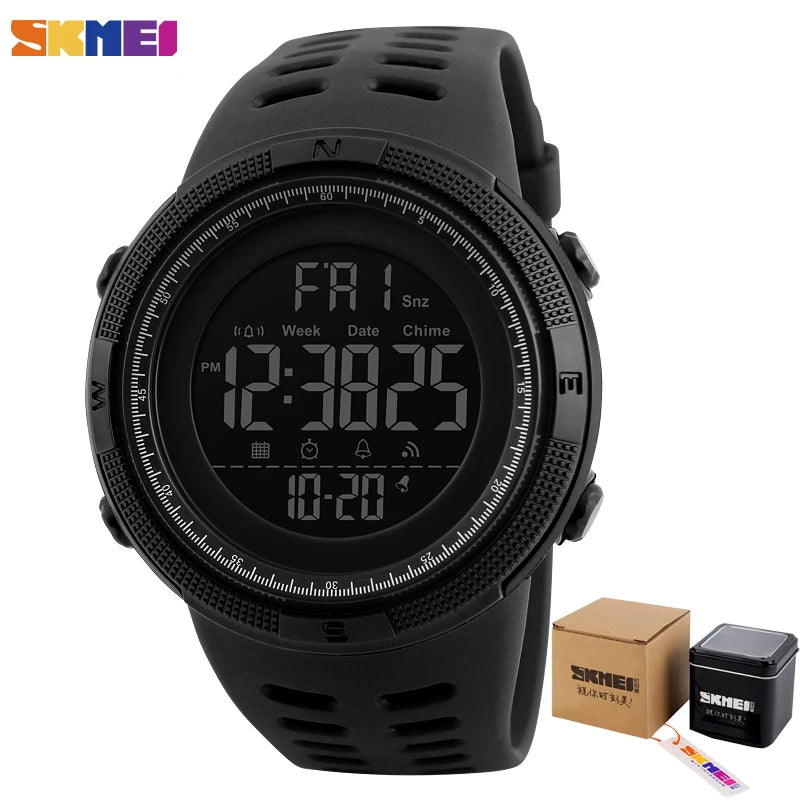 SKMEI Fashion Outdoor Sport Watch Men Multifunction Watches Alarm Clock Chrono 5Bar Waterproof Digital Watch reloj hombre 1251 - Sun Studio