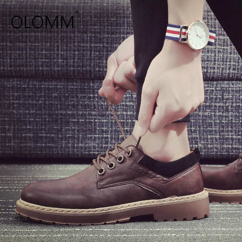 New Spring Autumn British Wind Retro Tooling Shoes Fashion Casual Shoes Sneakers Men  Zapatos De Hombre Men Loafers - Sun Studio