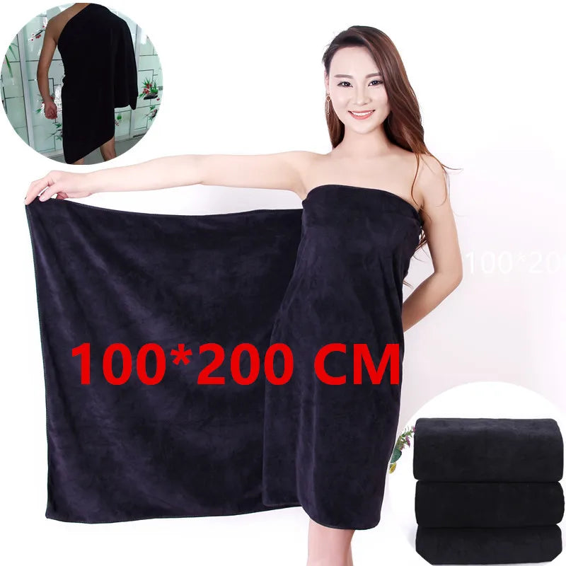 Thicken Increased Superfine Fiber Fitness Quick-drying Sports Towel Fitness Sports Bath Towel (Black) - Sun Studio