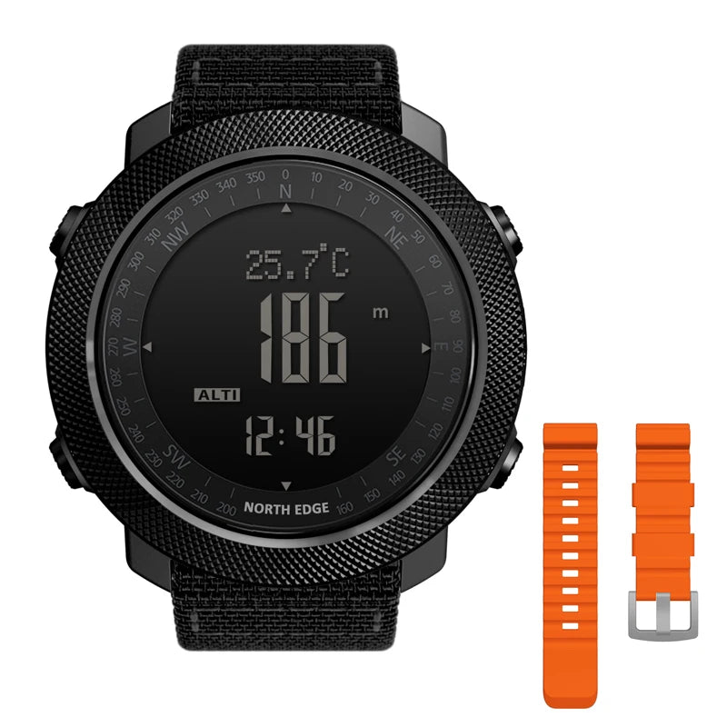 NORTH EDGE Men's sport Digital watch Hours Running Swimming Military Army watches Altimeter Barometer Compass waterproof 50m - Sun Studio