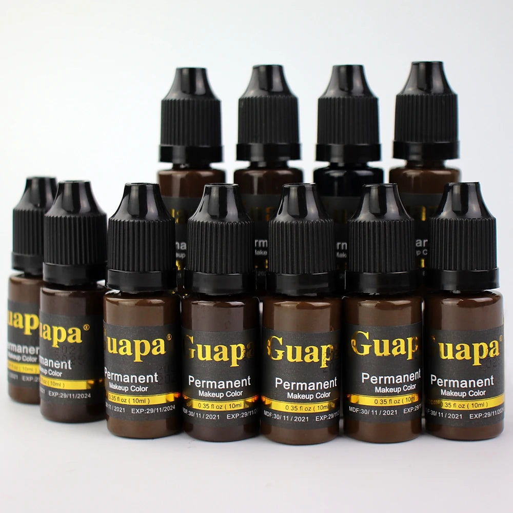 10ML Tattoo Ink Micro pigment Lip Eyebrow Permanent Makeup Pigment Tattoo Supplies for Tattoo Eyebrow Eyeliner Lip - Sun Studio