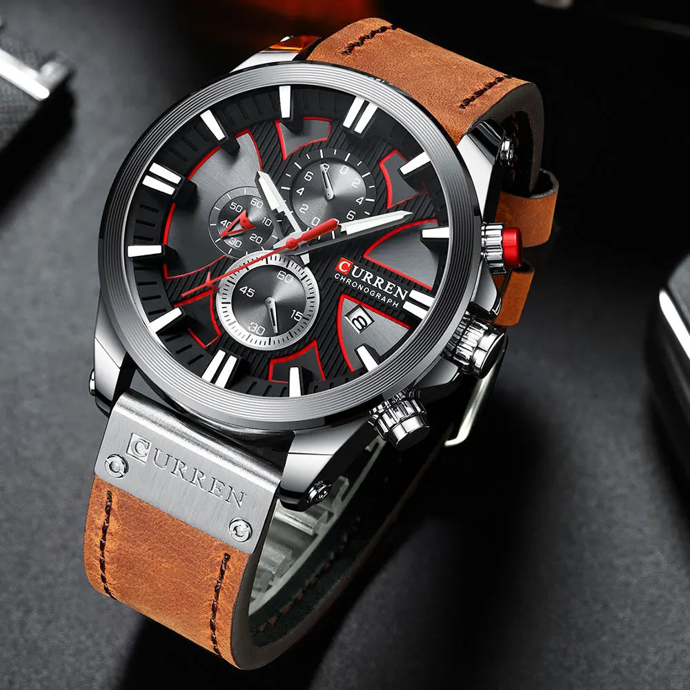 New CURREN Men Watches Fashion Quartz Wrist Watches Men's Military Waterproof Sports Watch Male Date Clock Relogio Masculino - Sun Studio