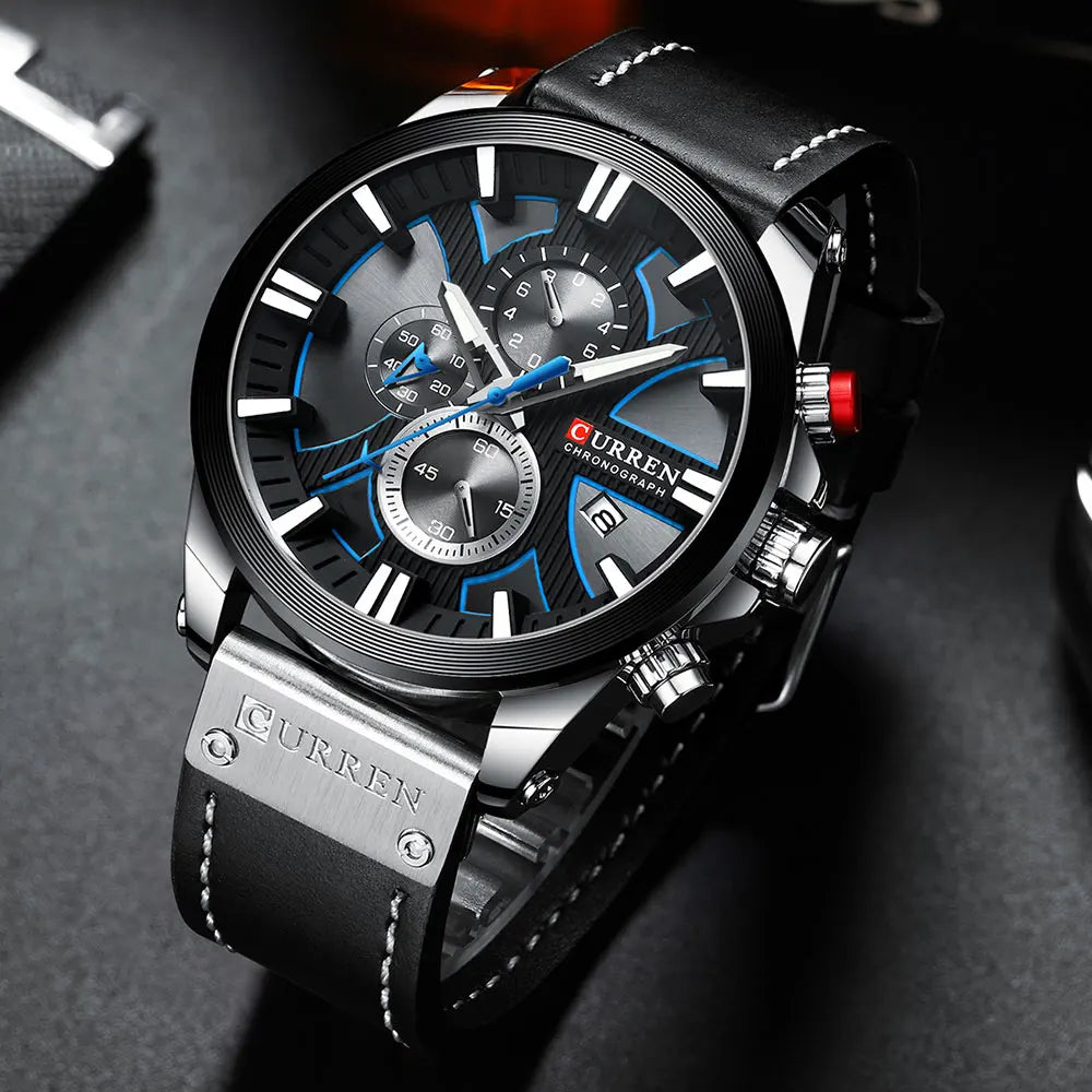 New CURREN Men Watches Fashion Quartz Wrist Watches Men's Military Waterproof Sports Watch Male Date Clock Relogio Masculino - Sun Studio