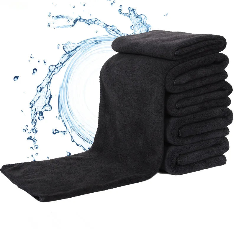 Thicken Increased Superfine Fiber Fitness Quick-drying Sports Towel Fitness Sports Bath Towel (Black) - Sun Studio