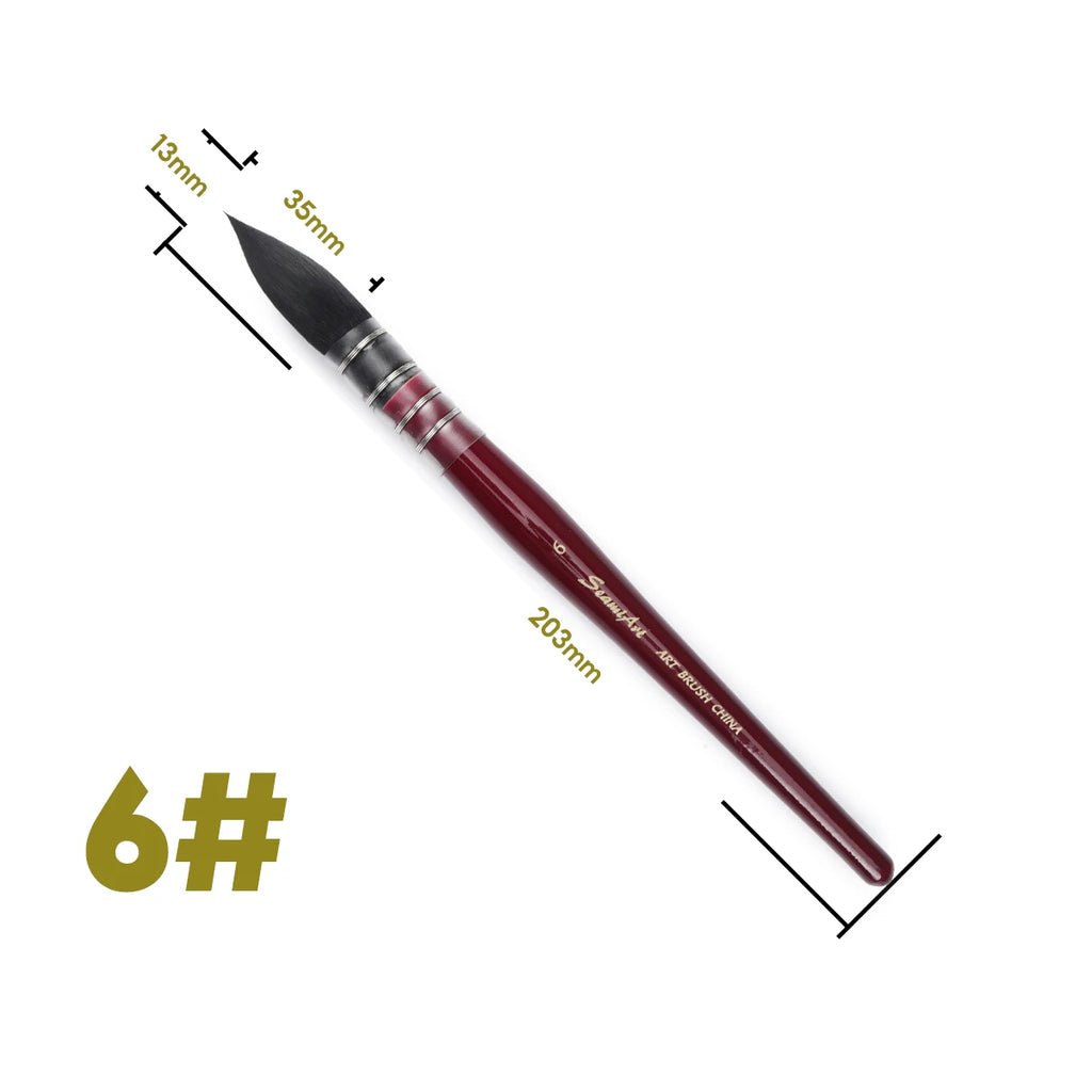 1Pcs Artist Hand-Painting Drawing Brushes Professional Watercolor Brush Pen for Water Color Painting Drawing School Art Supplies - Sun Studio