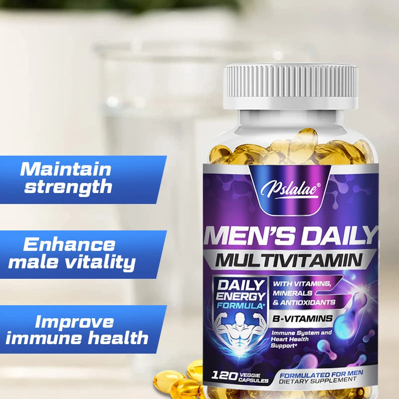 Men's Multivitamin Supplement - Provides Energy and Endurance Supports Heart, Brain Health and Vitality - Sun Studio