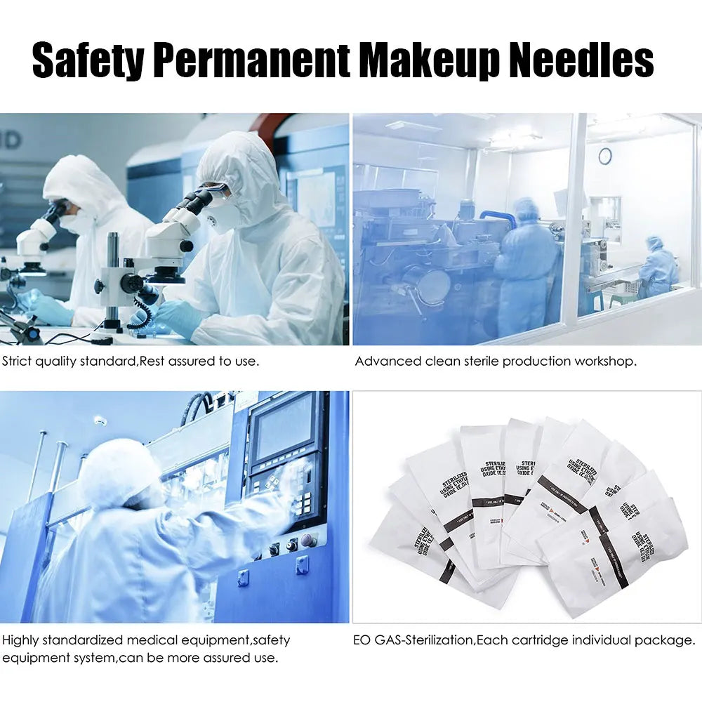 Biomaser Professional Permanent Makeup Cartridge Needles 1R/2R/3RL/5RL Disposable Sterilized Tattoo Pen Machine Needles Tips - Sun Studio