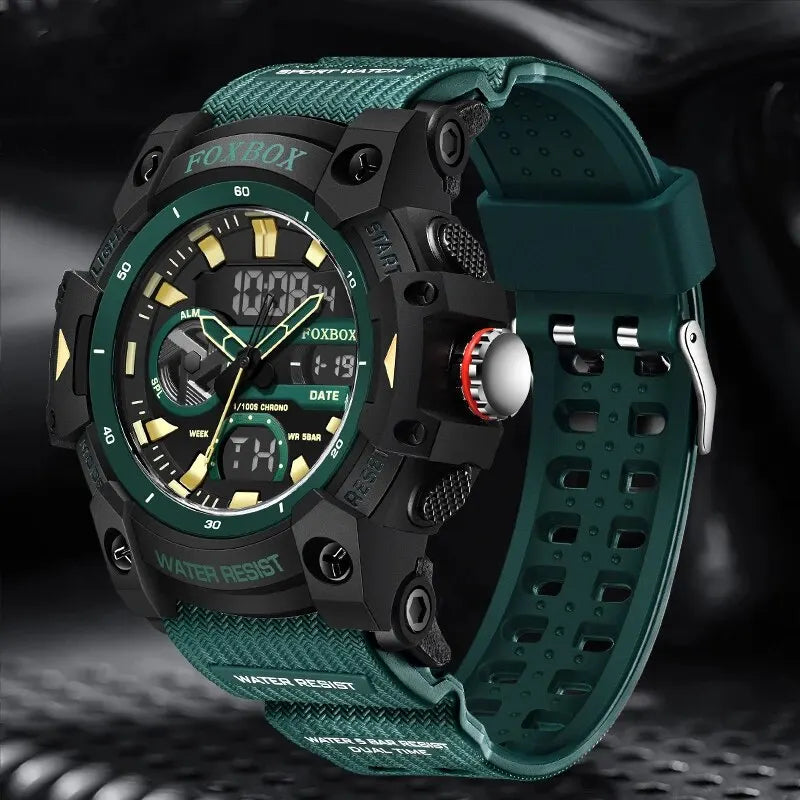 LIGE Fashion Digital Watches For Men Top Brand Luxury Military Waterproof Watch Men Casual Sport Dual Display Watch Montre Homme - Sun Studio