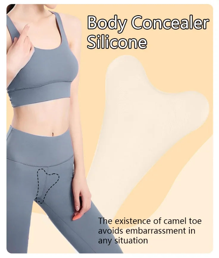 1 Piece Invisible Concealer Panties Silicone Reusable for Swimsuit Underwear Camel Toe Leggings Privacy Stickiness Self-Adhesive - Sun Studio
