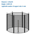 (Only Net, No Pole) Trampoline Safety Net Enclosure Netting Protection Replacement for 6/8/10/12Ft Trampoline Frames w/ Zipper - Sun Studio