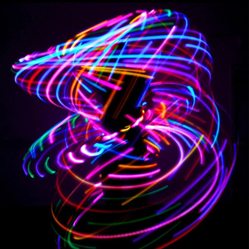 LED Colorful Fitness Circle Performing Arts Abdominal Fat Loss Light Fitness Crossfit Foldable Sport Hoop Gym Fitness Equipments - Sun Studio